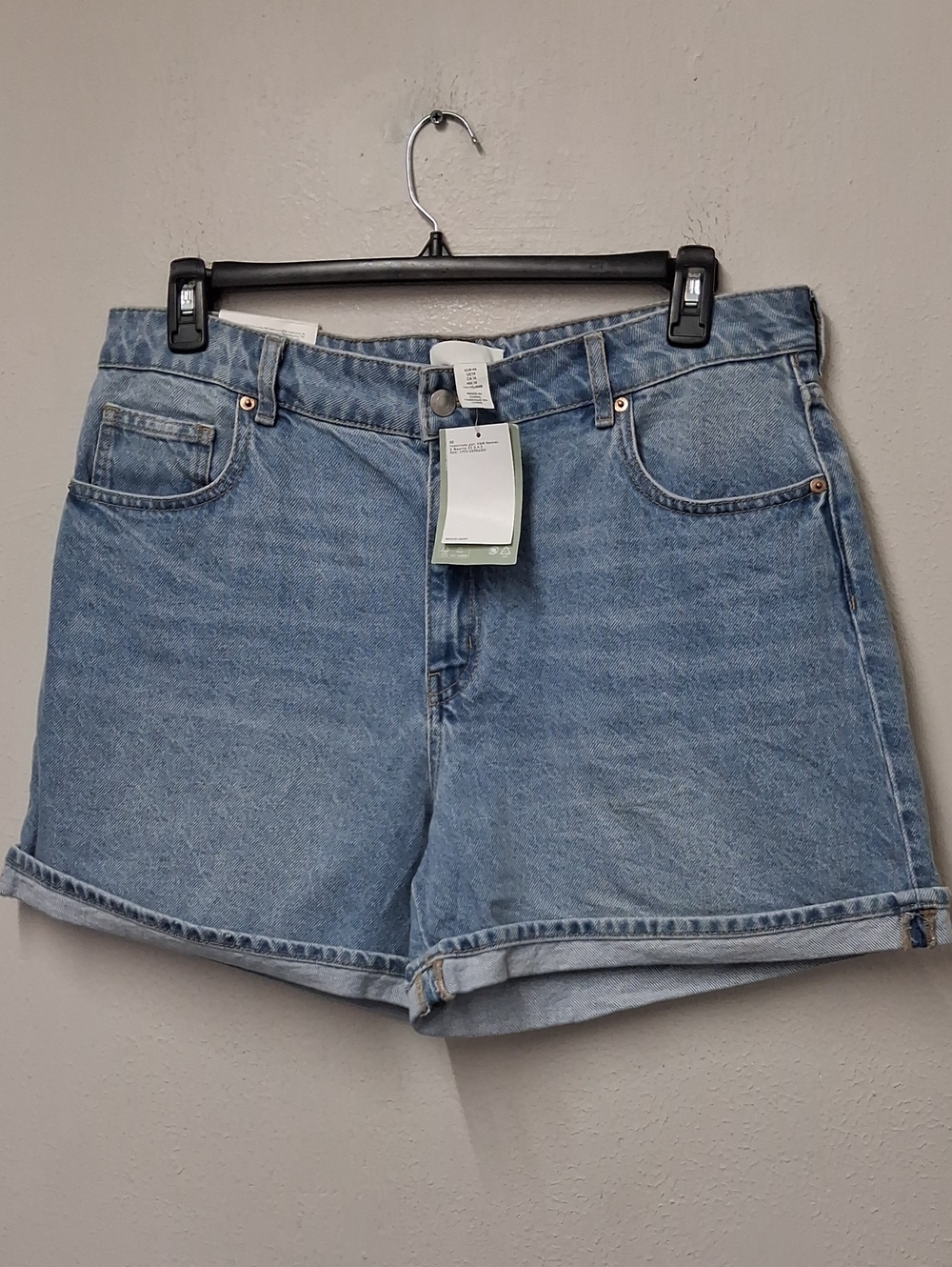 H&M Light Blue Denim Roll-Cuff Shorts